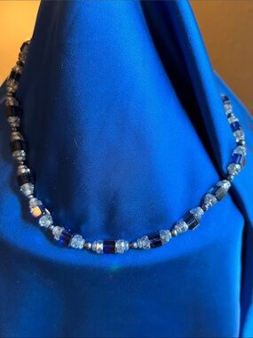 Blue Crystal Necklace- Elegant Women’s Jewelry